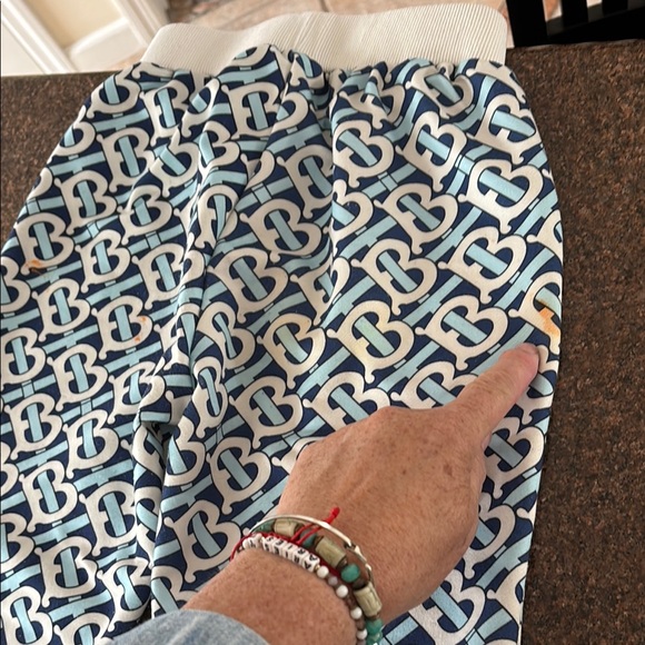 Burberry Boys/Girls Casual BLUE WHITE Monogram B Joggers-6/7 - Picture 11 of 16